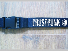 Crust Punk  textilná kľúčenka - šnúrka na krk ( kľúče ) materiál 100% polyester